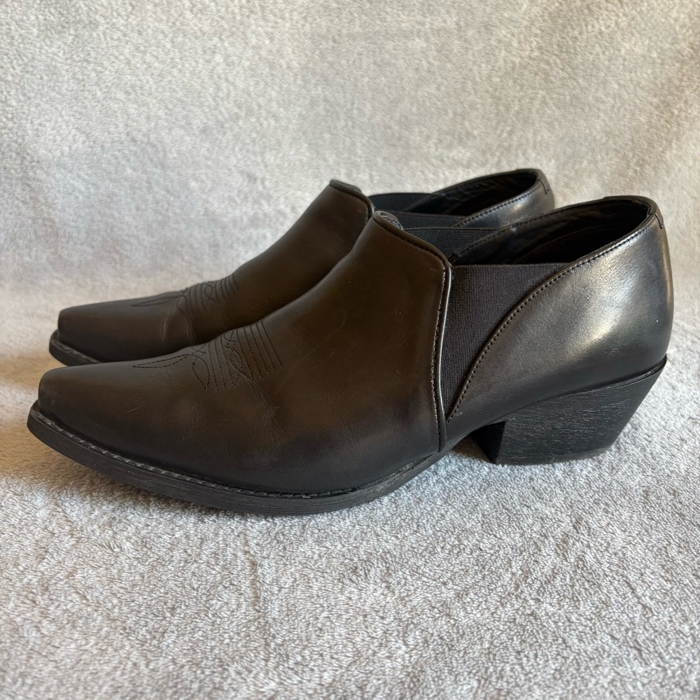 Rawhide by Abilene I-5070 leather cowboy ankle boots‎